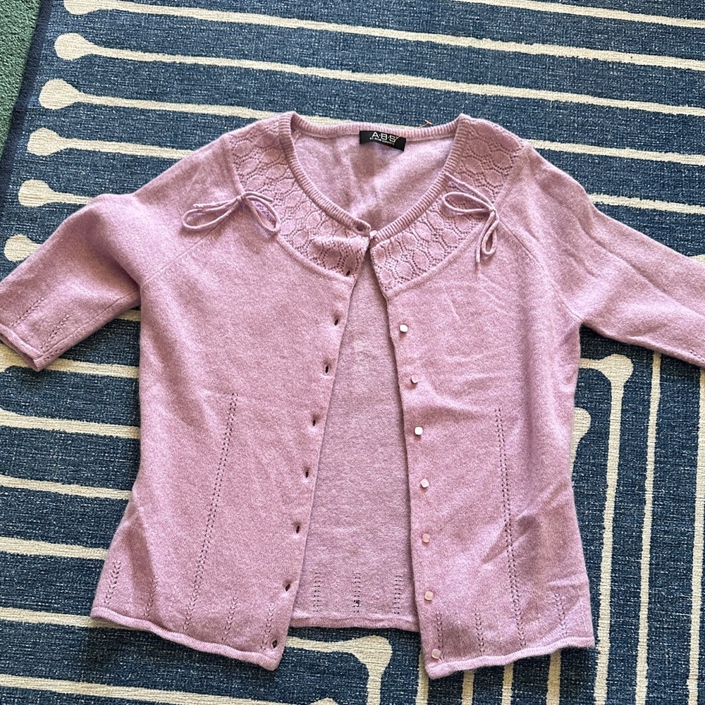 Vintage Y2K ABS By Allen Schwartz cashmere cardigan